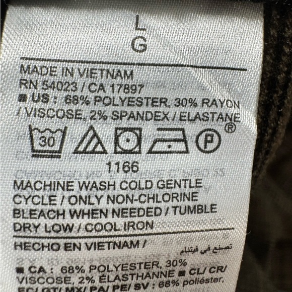 Old Navy High Rise Taylor Wide Leg Plaid Trouser Pants Size Large - Picture 10 of 11